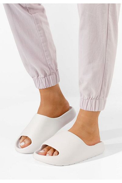 B T Shoes Jomya women's white beach slippers