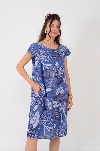Park Moda 8343 ΚΟΝΤΟ ΛΙΝΟ ΦΟΡΕΜΑ ΤΡΟΠΙΚΟ ΣΧΕΔΙΟ