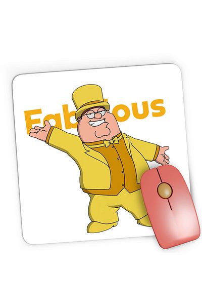 OEM Mousepad Gaming Family Guy Fabulous Father Dance Retro Comics US, 21x19 см
