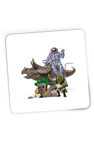 OEM Mousepad Gaming Jurassic Park Shrek Astronaut NASA Brawl Stars, 21x19 см