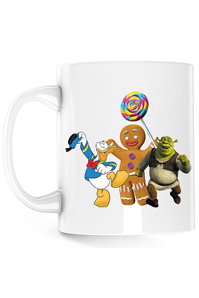 OEM Cana Shrek Dance Happy Cookie Sweet Donald Duck, alba, 330 ml