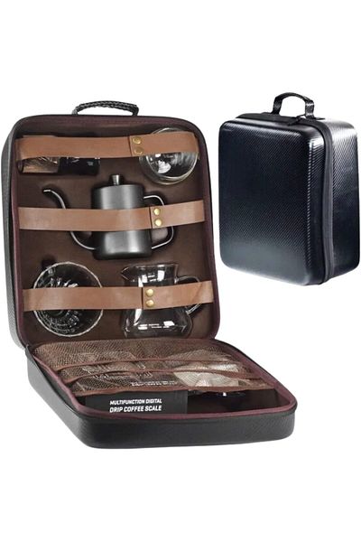 Generic V60 All-in-One Specialty Coffee Brewing Kit (8 Pieces) - Mobile Barista in One Bag