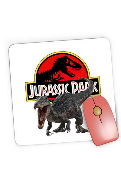 OEM Mousepad Gaming Jurassic Park Dinosaur T-REX Scary, 21x19 см