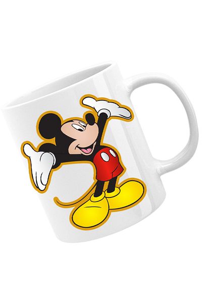 OEM Cana Mickey Mouse Happy Disney Land Animals Goofy, alba, 330 ml