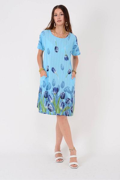 Park Moda 51017 Tulip Pattern Short Dress