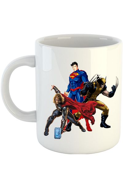 OEM Cana Thor Marvel Wolverine Superman Axe Superhero, alba, 330 ml