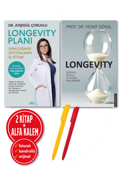 Kronik Kitap Alfa Kalem+ Longevity+Longevity Planı (Ayşegül Çoruhlu+Vedat Gör...