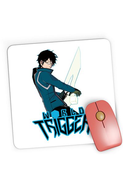 OEM Mousepad Gaming World Trigger Mikumo Osamu Sword Weeb, 21x19 cm