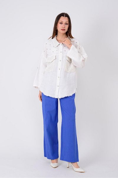 Park Moda 8639 Pocket Detail Gabardine Pants