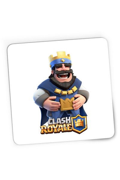 OEM Mousepad Gaming Clash Royale King Laugh Player Blue Side Gold, 21x19 см