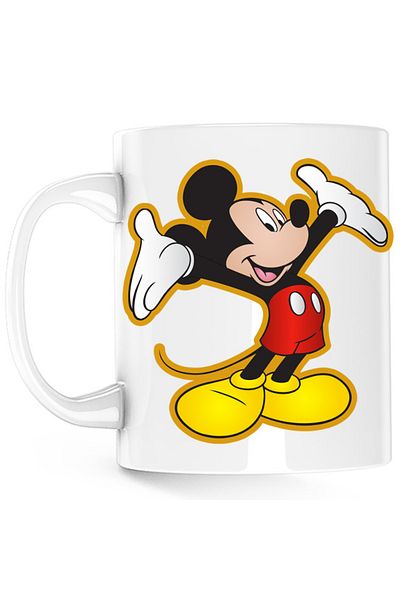 OEM Cana Mickey Mouse Happy Disney Land Animals Goofy, alba, 330 ml