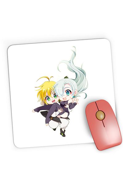 OEM Mousepad Gaming Seven Deadly Sins Chibi Elizabeth Fantasy Anime, 21x19 см