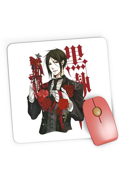 OEM Mousepad Gaming Black Butler Ospatar Demon Curse Anime, 21x19 см