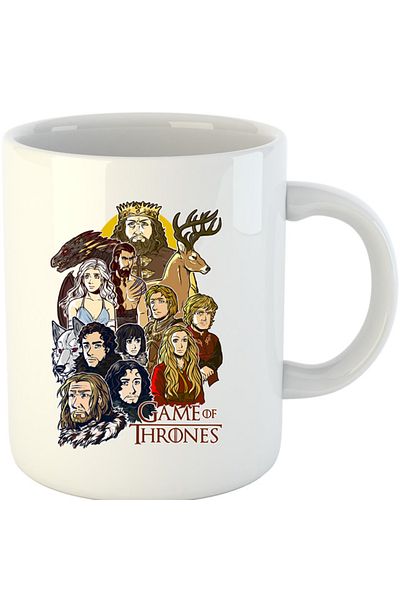 OEM Cana Game of Thrones All Characters Cartoon Style, alba, 330 ml