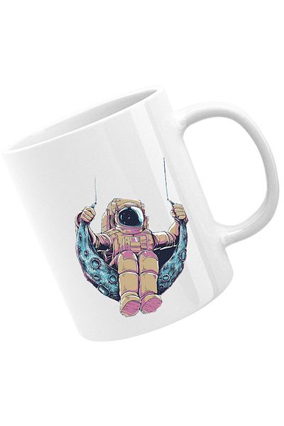 OEM Cana NASA Astronaut Seesaw Moon Hubble Stars Universe Infinite, alba, 330 ml