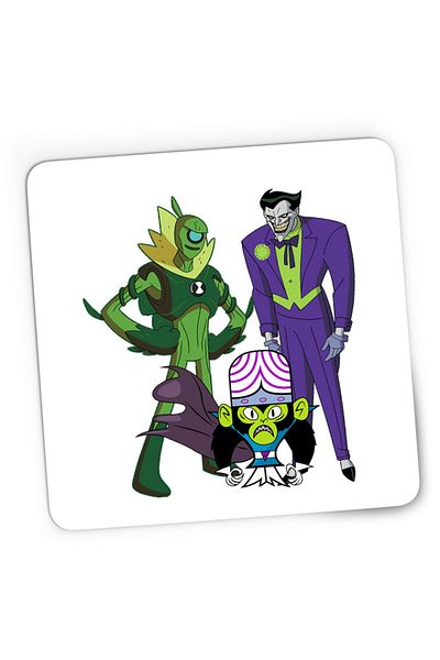 OEM Mousepad Gaming Ben10 Joker Marvel Powerpuff Mojo Jojo, 21x19 см