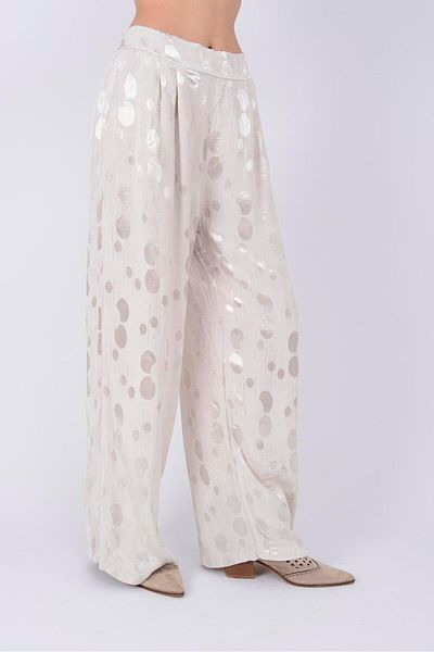 Park Moda Sn307 Lova Circle Pattern Satin Pants