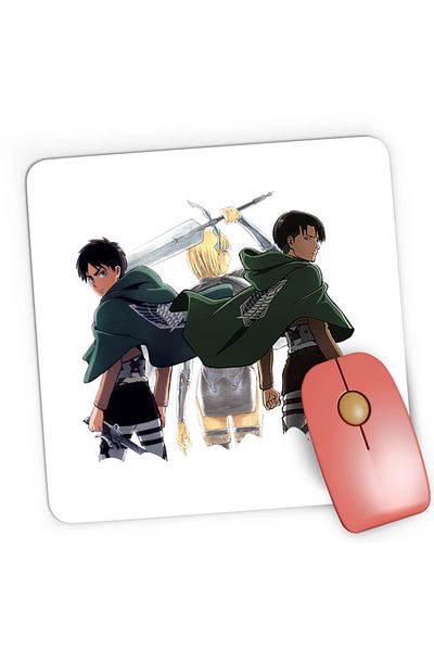 OEM Mousepad Gaming Claymore Clare AOT Levi Eren Freedom Animekage, 21x19 см