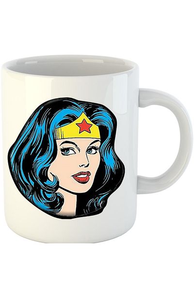 OEM Cana Wonder Woman Head Beautiful Heroes Strong, alba, 330 ml