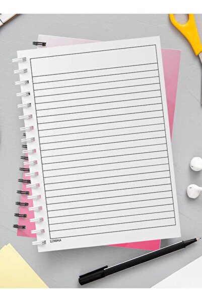 LOWHA دفتر ملاحظات حلزوني مع غلافين أمامي وخلفي صلبين بتصميم تجريدي