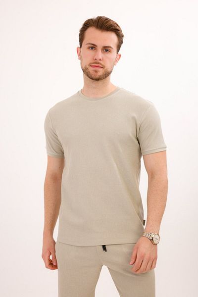 Rodrigo Waffle Fabric Shorts T-Shirt Cotton Set 25232