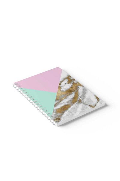 LOWHA Spiral Notebook with Front and Back Hard Covers Featuring Colourful Design