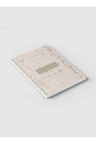 LOWHA Spiral Notebook with Front and Back Hard Covers Featuring Graphic Shapes Design