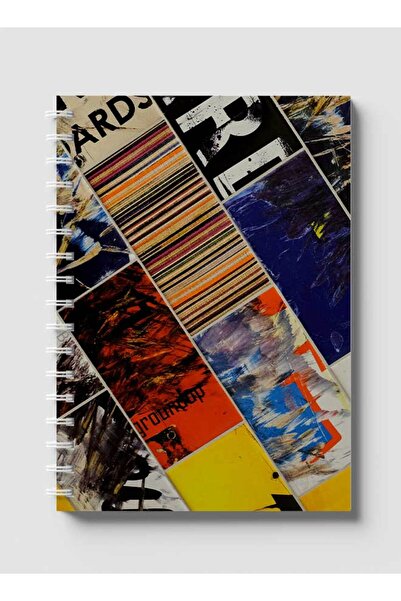 LOWHA دفتر ملاحظات حلزوني مع غلافين أمامي وخلفي صلبين بتصميم مجمع