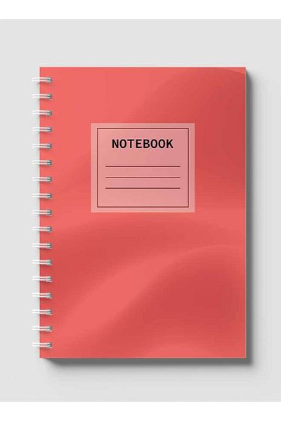 LOWHA Spiral Notebook with Front and Back Hard Covers Featuring Minimalist Gradient Design