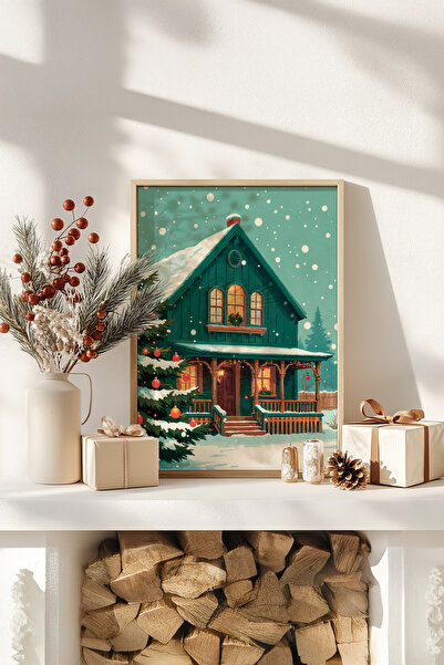 Artavessa لوحة ذات إطار خشبي خام حقيقي قطعة واحدة لعيد الميلاد (العام الجديد)...