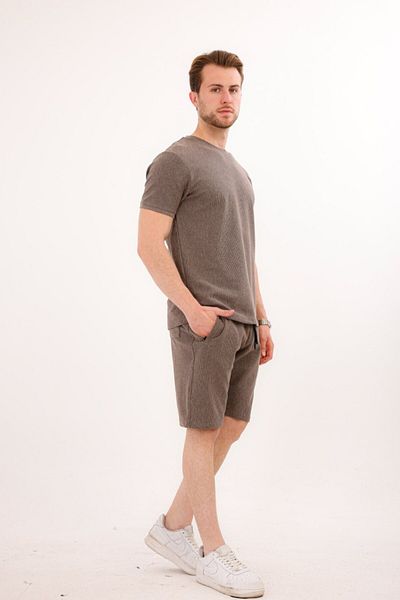 Rodrigo Waffle Fabric Shorts T-Shirt Cotton Set 25232
