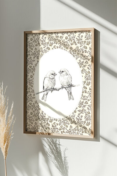 Artavessa Tek Parça Gerçek Ham Ahşap Çerçeveli Tablo - Model 22