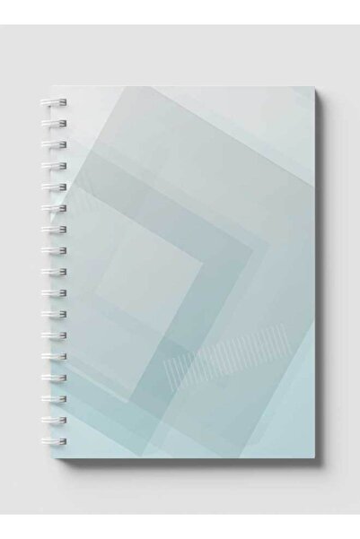 LOWHA دفتر ملاحظات حلزوني مع غلافين أمامي وخلفي صلبين بتصميم تجريدي