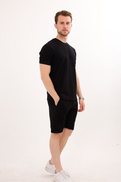 Rodrigo Waffle Fabric Shorts T-Shirt Cotton Set 25232