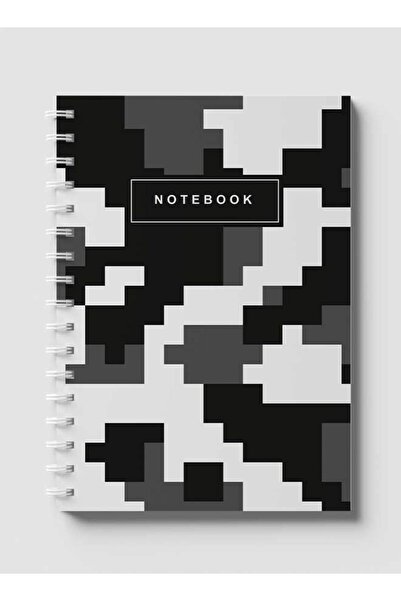 LOWHA دفتر ملاحظات حلزوني مع غلافين أمامي وخلفي صلبين بتصميم تمويه عسكري