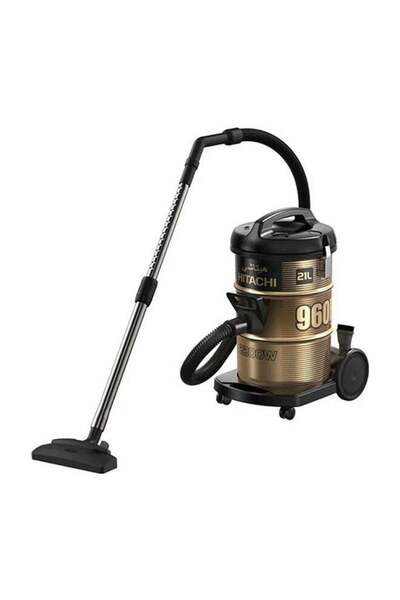 Hitachi مكنسة كهربائية سعة 21 لترًا وقوة 2200 وات CV-960F SS220 BK أسود/ذهبي