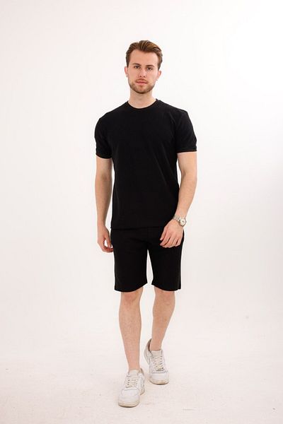 Rodrigo Waffle Fabric Shorts T-Shirt Cotton Set 25232