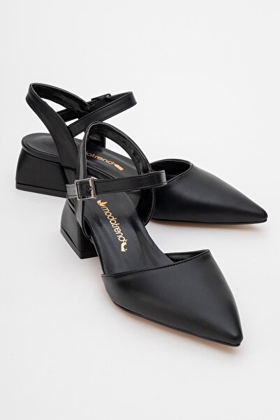 CCWAY AYAKKABI Dámské vysoké podpatky BLACK SKIN