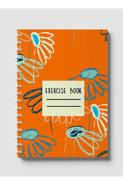 LOWHA Spiral Notebook with Front and Back Hard Covers Featuring Echinacea Flower Design