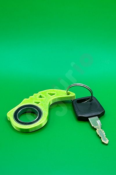 figurio Neon Green Keyrambit Keychain / Rotatable Keychain