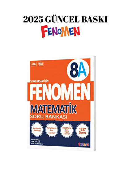 Fenomen Yayıncılık 8. Sınıf LGS Matematik Soru Bankası (A)