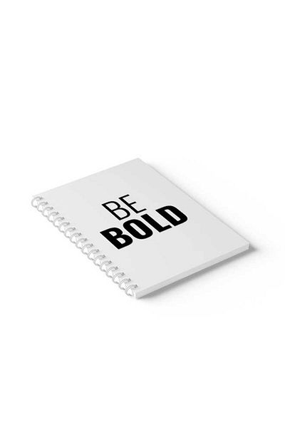 LOWHA دفتر ملاحظات حلزوني مع غلافين أمامي وخلفي صلبين بتصميم Be Bold