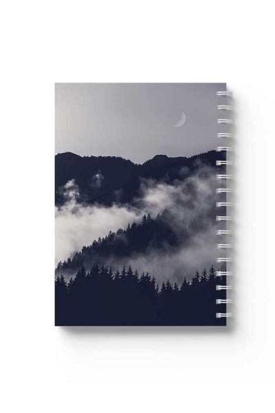 LOWHA Spiral Notebook with Front and Back Hard Covers Featuring Dusk Design