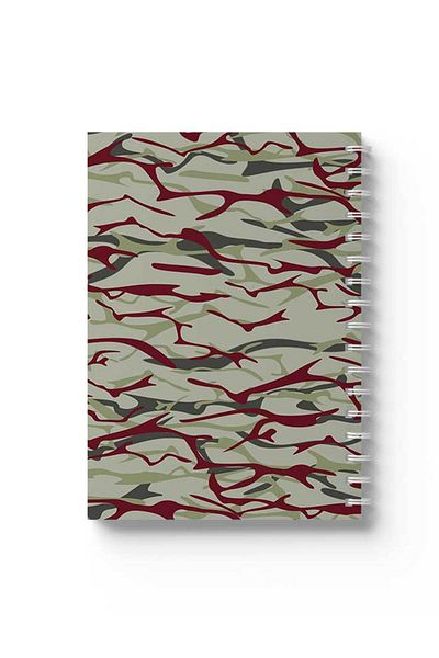 LOWHA Spiral Notebook with Front and Back Hard Covers Featuring Shapes Design