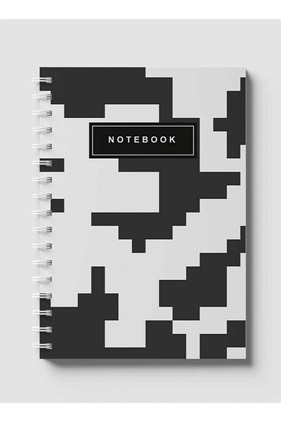 LOWHA Spiral Notebook with Front and Back Hard Covers Featuring Military Camouflage Design