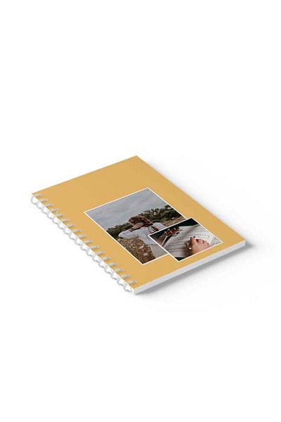 LOWHA Spiral Notebook with Front and Back Hard Covers Featuring Girl with Music Design