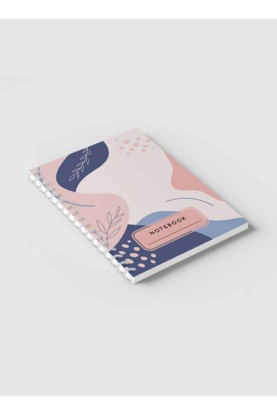 LOWHA Spiral Notebook with Front and Back Hard Covers Featuring Aesthetic Floral Design
