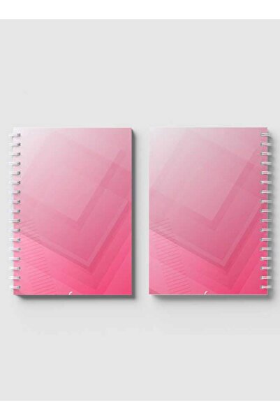 LOWHA دفتر ملاحظات حلزوني مع غلافين أمامي وخلفي صلبين بتصميم تجريدي