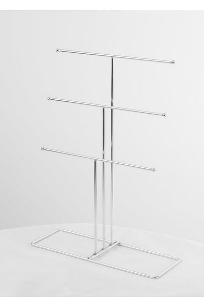 Yaren Style Luxury Silver Plated Jewelry Organizer – Stainless Steel, 30X10X40 cm