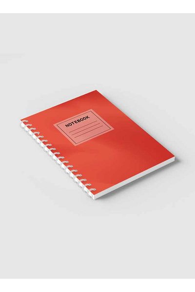 LOWHA Spiral Notebook with Front and Back Hard Covers Featuring Minimalist Gradient Design